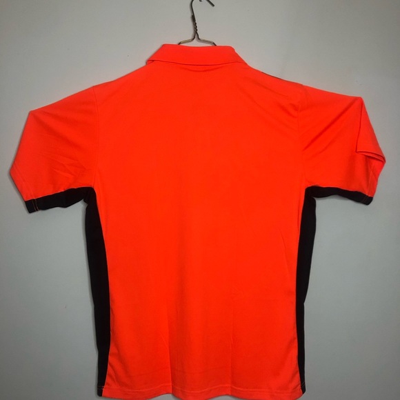 Sport-Dri Regular Fit Men’s Black & Orange Short Sleeve Activewear Athletic Top - Picture 4 of 6